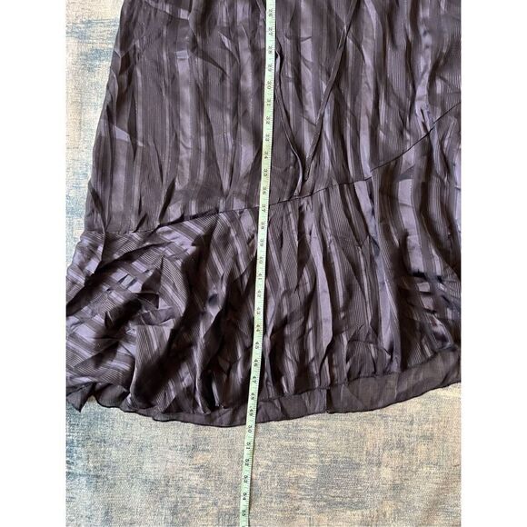 NWT! Adyson Parker Black Iris Indigo Stripe Long Sleeve Asymmetrical Hem Large - Picture 6 of 11